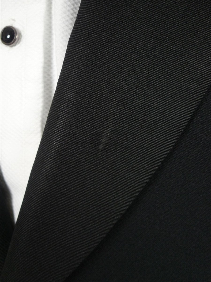 26/0610 vintage 1950s 1960s london tailor black barathea dinner jacket w/ grosgrain silk shawl lapel 39 regular