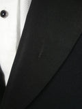 26/0610 vintage 1950s 1960s london tailor black barathea dinner jacket w/ grosgrain silk shawl lapel 39 regular