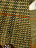 26/0602 near immcaculate bladen supasax green / amber glen check tweed jacket 38 regular to long