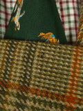 26/0602 near immcaculate bladen supasax green / amber glen check tweed jacket 38 regular to long