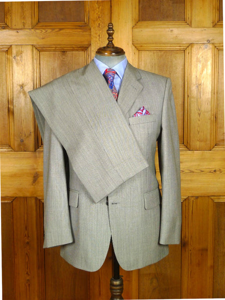 26/0612 vintage aquascutum light grey nailhead check wool suit 42 regular