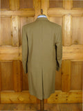 26/0593 immaculate vintage daks signature stone venetian wool covert coat w/ horn buttons 41-42 regular