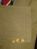 26/0593 immaculate vintage daks signature stone venetian wool covert coat w/ horn buttons 41-42 regular