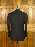 26/0594 vintage brioni black d/b wool blazer w/ embroidered linings 39 short