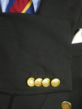 26/0594 vintage brioni black d/b wool blazer w/ embroidered linings 39 short
