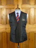 26/0594 vintage brioni black d/b wool blazer w/ embroidered linings 39 short