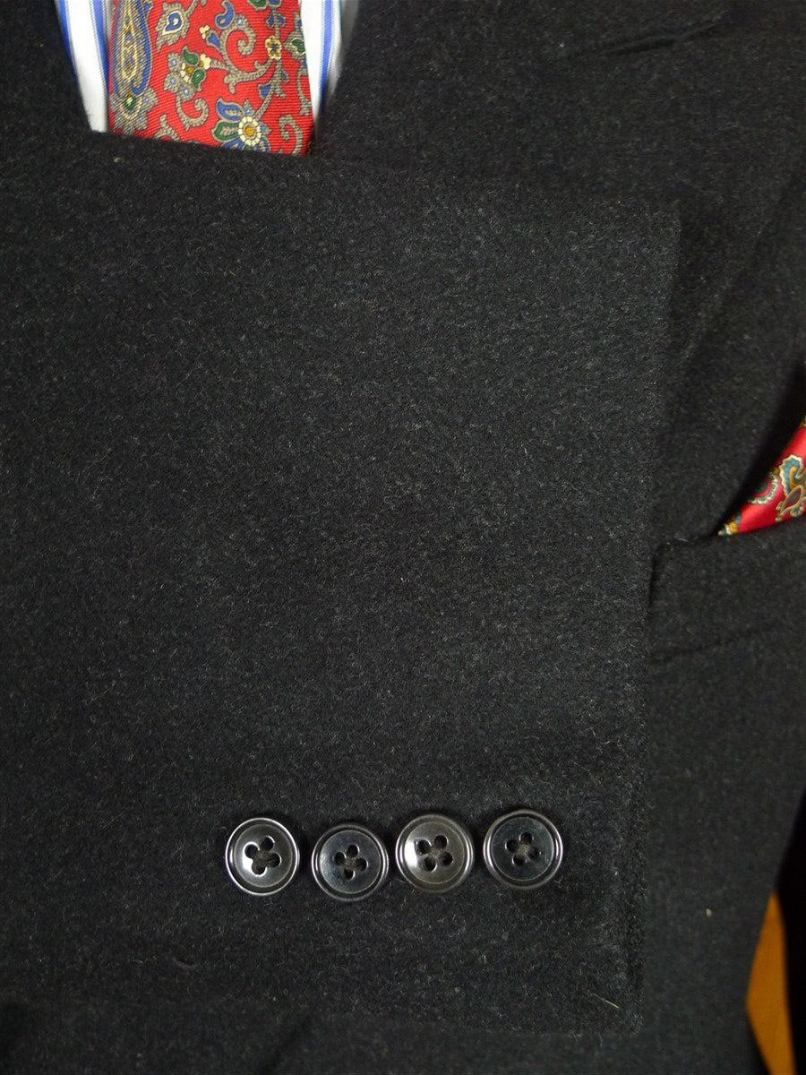 26/0609 fabulous genuine 1940s vintage extra-heavy charcoal grey full-length d/b wool 'king coat' overcoat 40