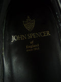 26/0618 john spencer black leather horse-bit loafer uk 9