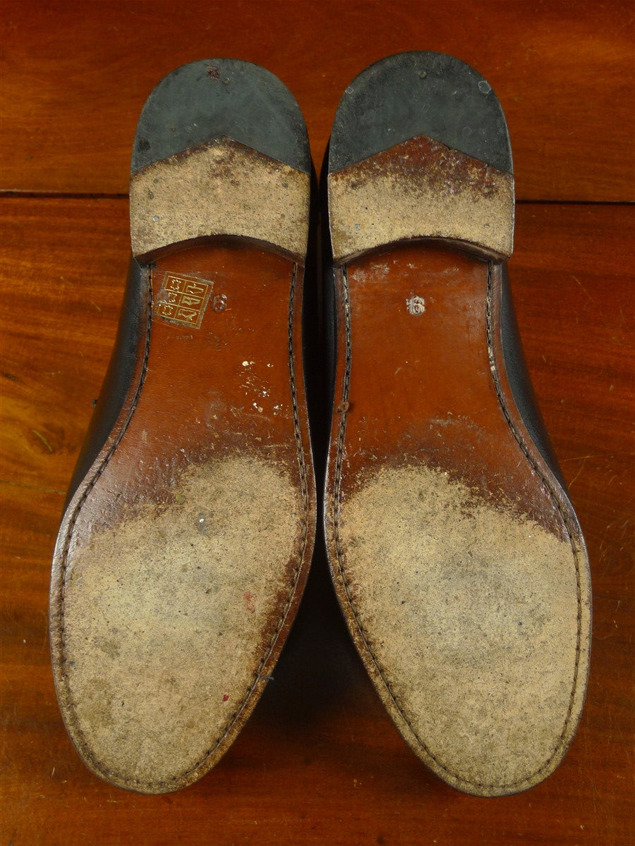 26/0618 john spencer black leather horse-bit loafer uk 9
