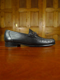26/0618 john spencer black leather horse-bit loafer uk 9