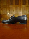 26/0618 john spencer black leather horse-bit loafer uk 9