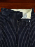 26/0626 stanley ley city of london navy blue rope-stripe 3-piece worsted suit 42 regular