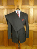 26/0623 ralph lauren purple label black pin-stripe worsted flannel suit 40 regular