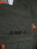 26/0623 ralph lauren purple label black pin-stripe worsted flannel suit 40 regular