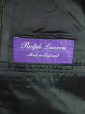 26/0623 ralph lauren purple label black pin-stripe worsted flannel suit 40 regular