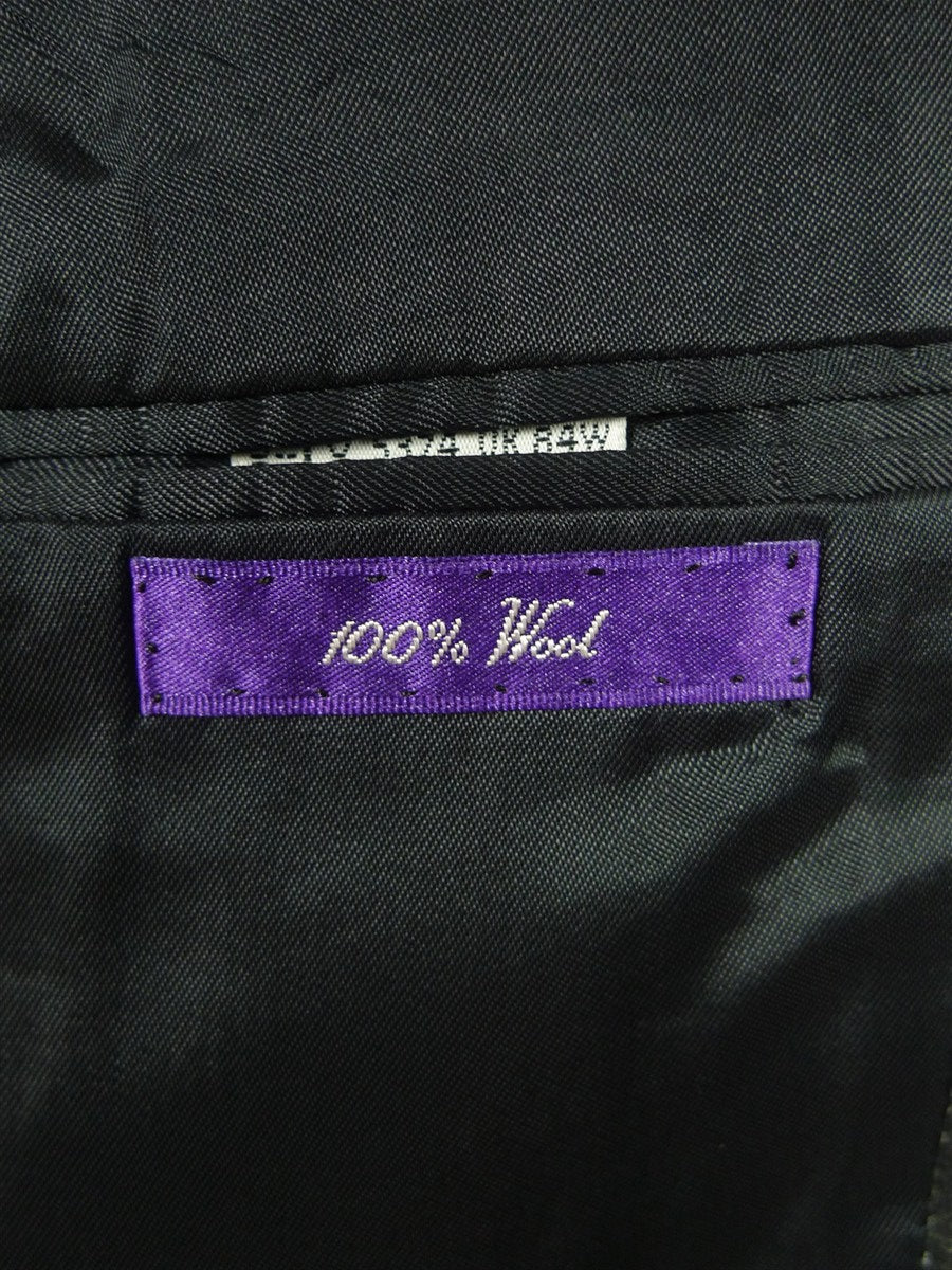 26/0623 ralph lauren purple label black pin-stripe worsted flannel suit 40 regular