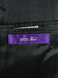 26/0623 ralph lauren purple label black pin-stripe worsted flannel suit 40 regular