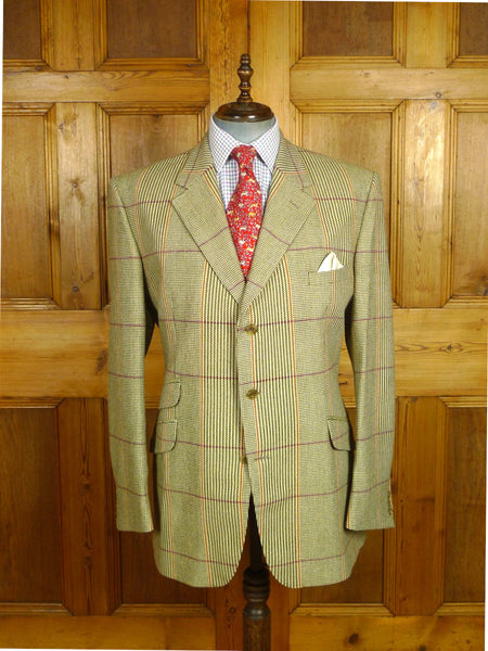 26/0624 immaculate john g hardy heavyweight alsport check tweed jacket 46 long