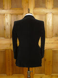26/0124 vintage 1960s 1970s london boutique d/b velvet evening jacket w/ silk facings & red lining 36-37 regular