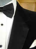 26/0124 vintage 1960s 1970s london boutique d/b velvet evening jacket w/ silk facings & red lining 36-37 regular