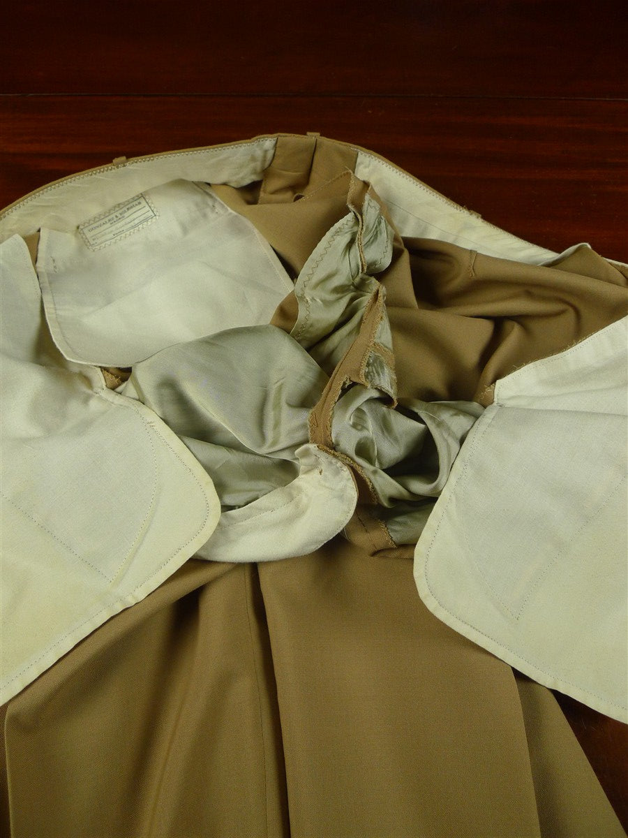 26/0634 madrid 1991 bespoke canvassed tan brown worsted suit 44 regular