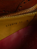 26/0630 new in box grenson archer tan textured leather monk strap shoe (rrp £345) uk 11g