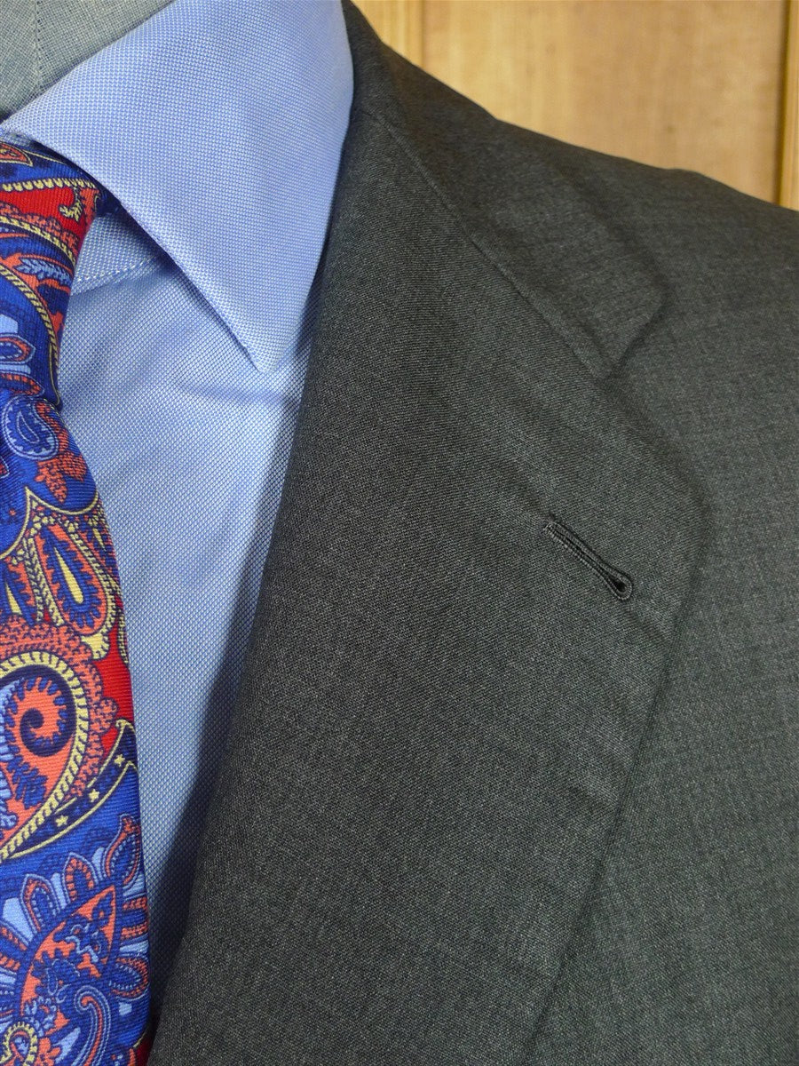 26/0636 immaculate 2002 madrid bespoke canvassed holland & sherry wool grey suit 46 regular