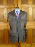 26/0636 immaculate 2002 madrid bespoke canvassed holland & sherry wool grey suit 46 regular