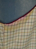 26/0641 beautiful 1950s vintage burgundy red tattersall check wool country waistcoat 42