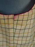 26/0641 beautiful 1950s vintage burgundy red tattersall check wool country waistcoat 42