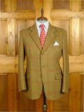 26/0642 vintage p&j haggart of aberfeldy brown glen check heavyweight tweed jacket 42 regular