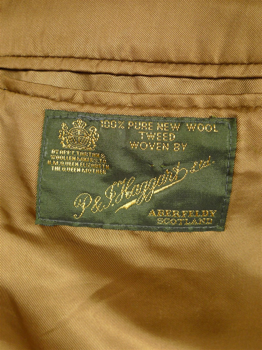 26/0642 vintage p&j haggart of aberfeldy brown glen check heavyweight tweed jacket 42 regular