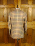 26/0646 beautiful nearly new daks wool & 10% cashmere gun check country sports jacket w/ suede facings 40 regular
