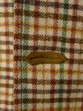 26/0646 beautiful nearly new daks wool & 10% cashmere gun check country sports jacket w/ suede facings 40 regular
