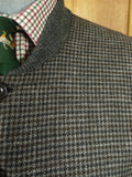 26/0648 immaculate hackett 100% merino wool gun check cardigan xxl