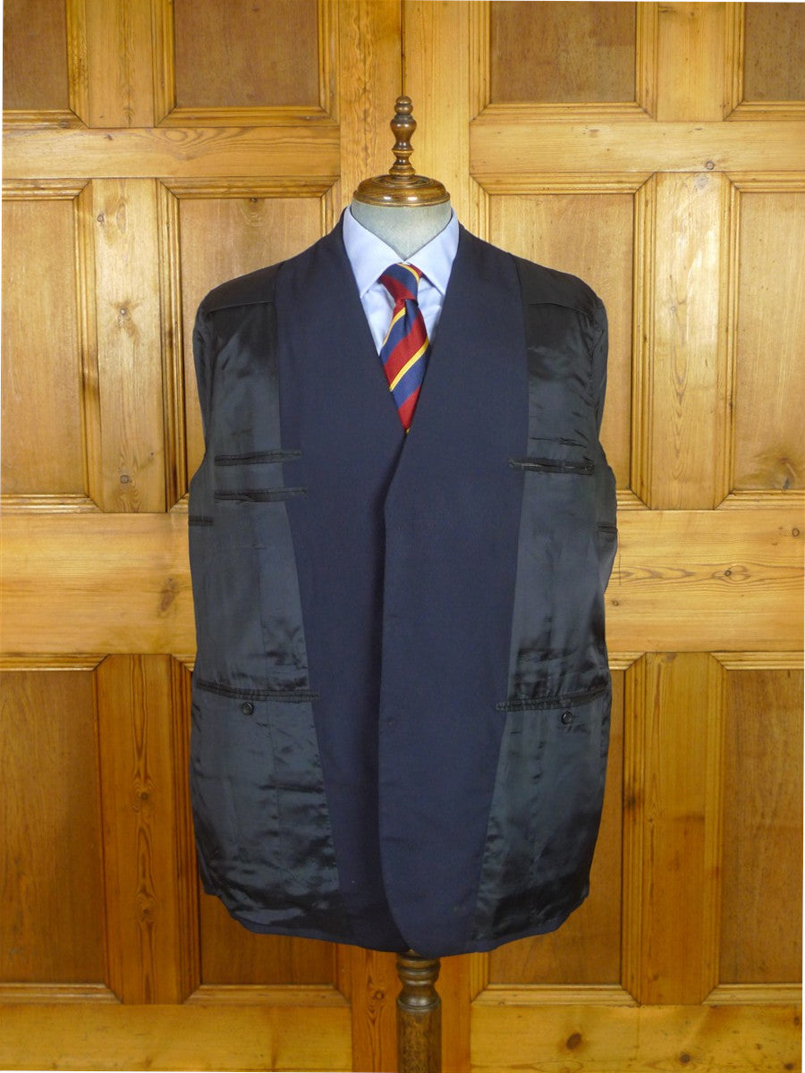 26/0651 kent haste lachter 2015 savile row bespoke navy blue wool & mohair blazer 48 regular