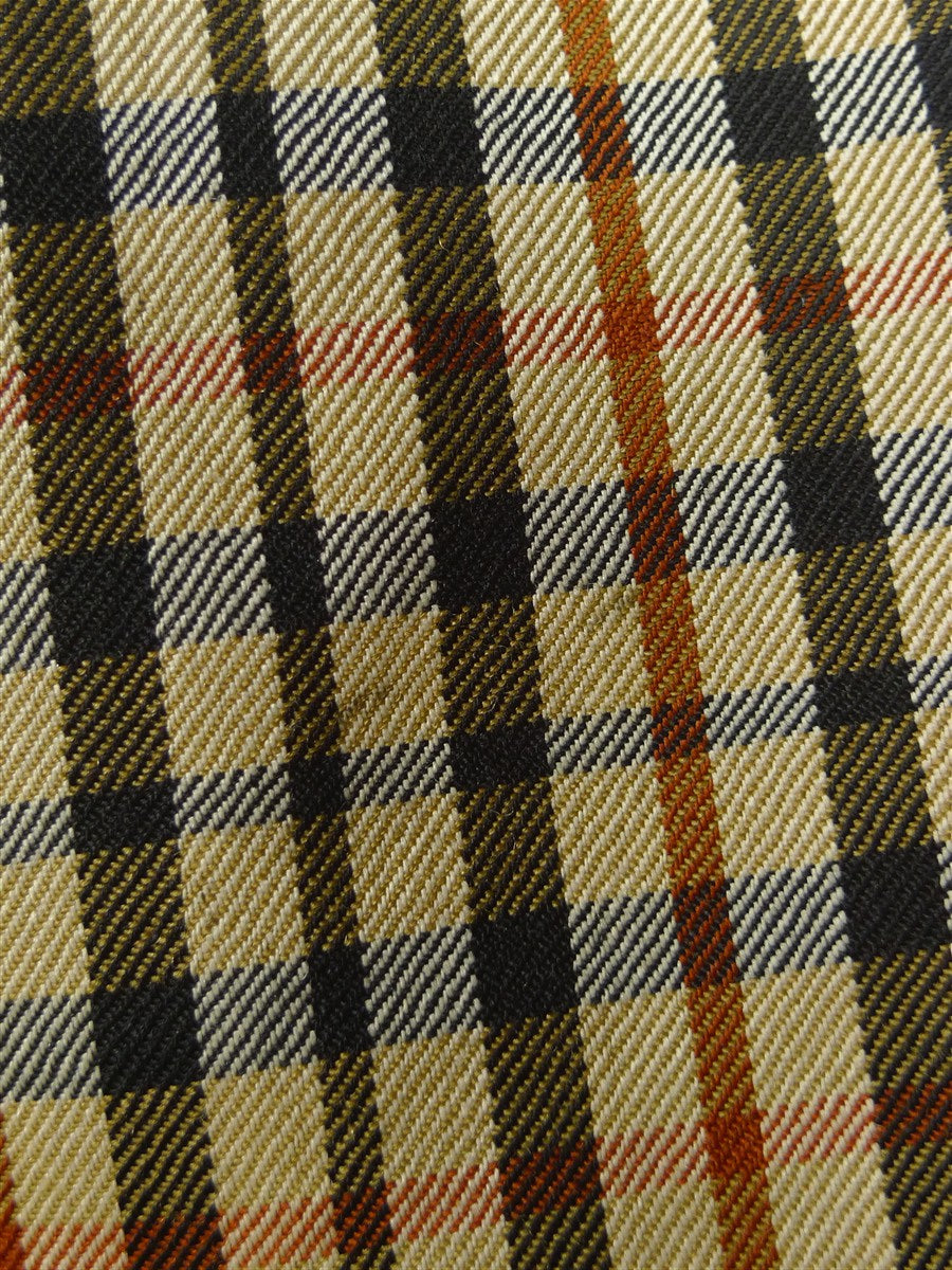26/0650 vintage daks signature house check wool sports jacket blazer w/ suede trims 40 short