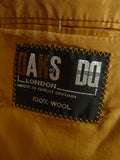 26/0650 vintage daks signature house check wool sports jacket blazer w/ suede trims 40 short