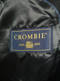 26/0640 heavyweight modern black genuine crombie overcoat 48-50