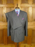 26/0631 madrid 1995 bespoke canvassed grey pick weave d/b worsted suit 43-44 regular