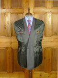 26/0631 madrid 1995 bespoke canvassed grey pick weave d/b worsted suit 43-44 regular