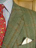 26/0647 near immaculate bladen supasax green wp check tweed jacket 42 regular