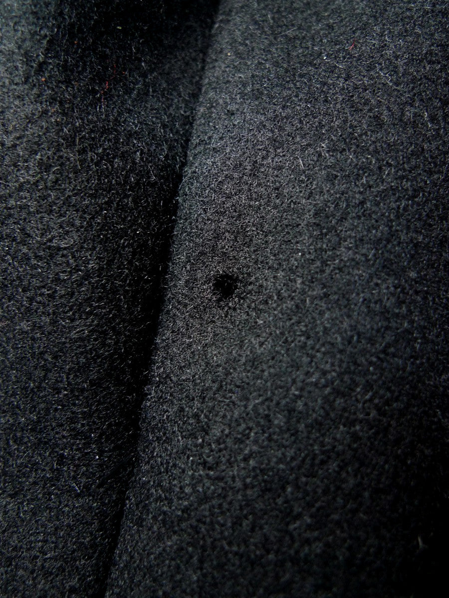 26/0640 heavyweight modern black genuine crombie overcoat 48-50