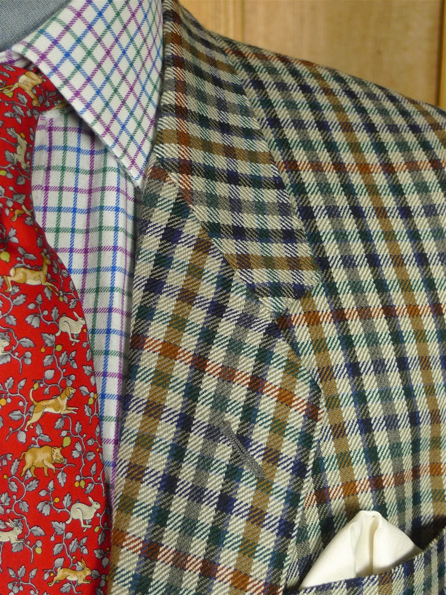 26/0653 near immaculate crombie gun check wool sports jacket blazer 40 regular