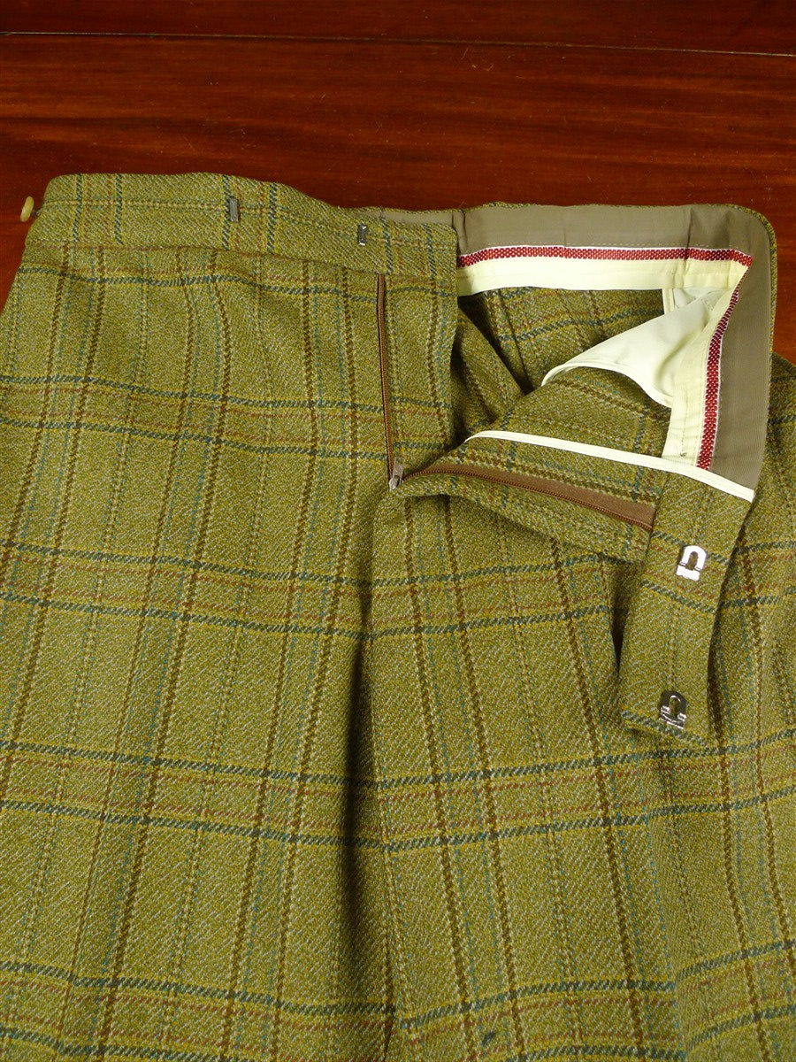 26/0657 vintage british heavyweight glen check tweed country suit 38 regular