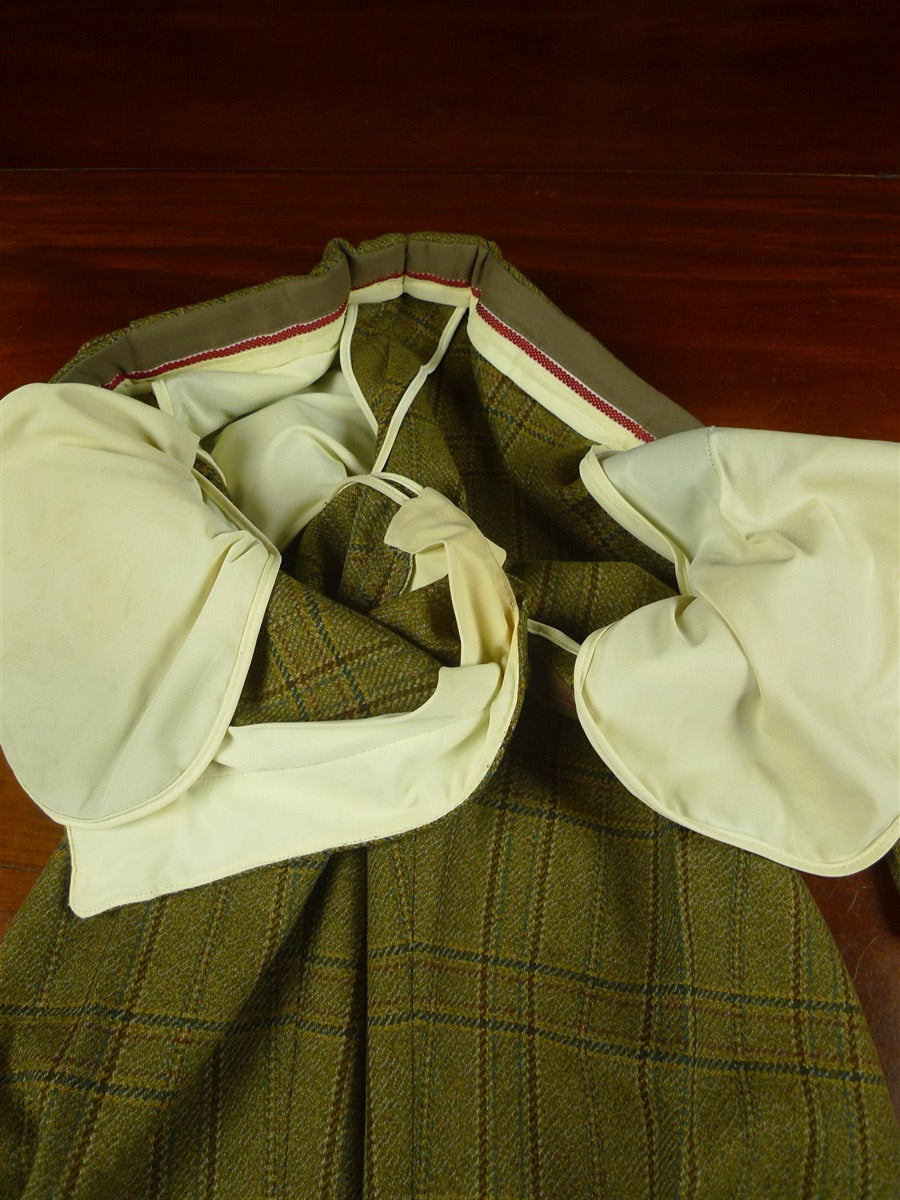 26/0657 vintage british heavyweight glen check tweed country suit 38 regular