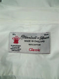 26/0681 turnbull & asser cotton white long sleeve double cuff shirt 15"