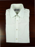 26/0681 turnbull & asser cotton white long sleeve double cuff shirt 15"