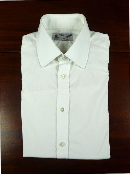 26/0681 turnbull & asser cotton white long sleeve double cuff shirt 15"