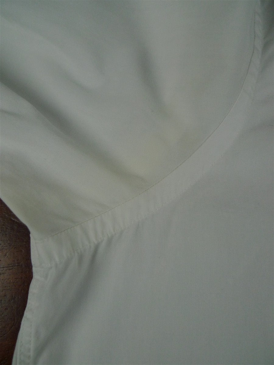 26/0675 turnbull & asser cotton white long sleeve double cuff shirt 15"